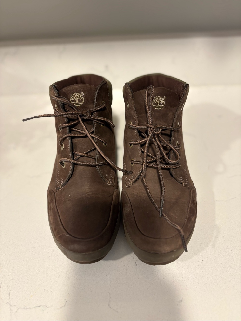 Timberland woman’s Brown Nubuck Lace-Up Boots